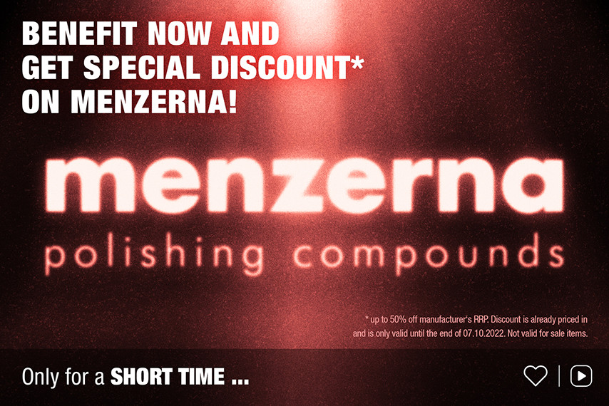 Menzerna up to 50% discount to RRP until 07.10.2022 - discount already priced in