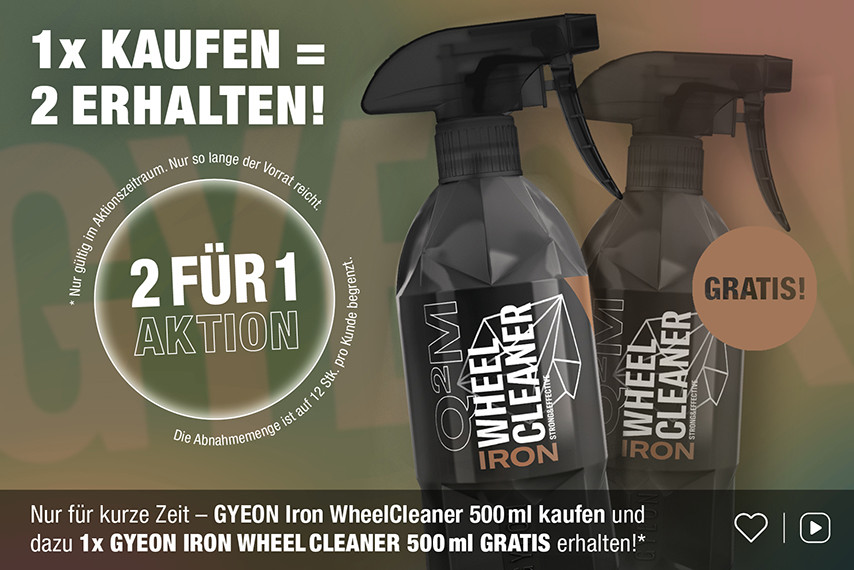 GYEON Iron WheelCleaner 500 ml – 2für1 Aktion
