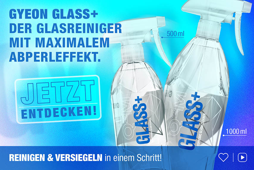 GYEON Q²M Glass+ Glasreiniger mit Wasserabperleffekt / Jetzt entdecken!