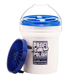 ProfiPolish Wascheimer 18,9 Liter inkl. Dirt Lock Einsatz und Gamma Seal Deckel blau