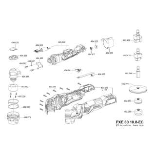 FLEX Battery Powered Polisher PXE 80 12-EC/2.5 Ah Single machine