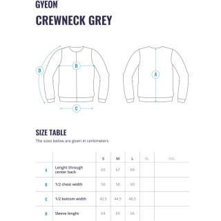 GYEON Q&sup2; Crew Neck Pullover Grey S