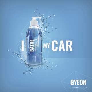 GYEON Canvas Wall Banner "I Bathe my car" 100 x 100 cm