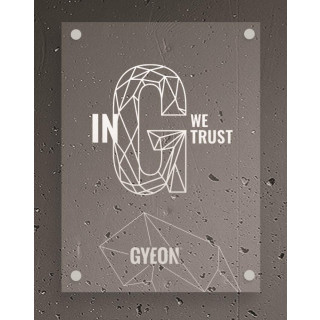 GYEON LED Schild Typ 2 "In G we trust" 50 mm x 67 mm