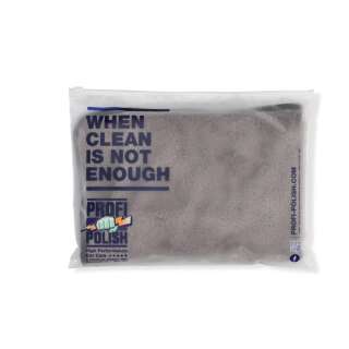 ProfiPolish polishing-towel  Korea Super Plush Charcoal / Satinedge black 58cm x 38 cm 550 gsm