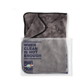 ProfiPolish Poliertuch Korea Super Plush Charcoal / Satinrand schwarz 58 cm x 38 cm 550 g/m²