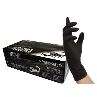 Nitras Black Scorpion Latex Disposable gloves 100 pieces "XL"