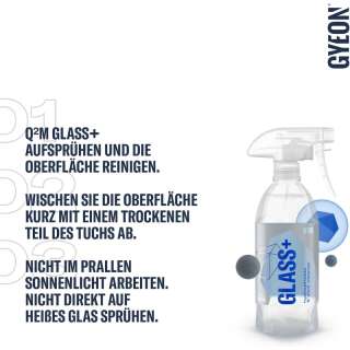 GYEON Q²M Glass+ Glasreiniger mit Wasserabperleffekt 500 ml
