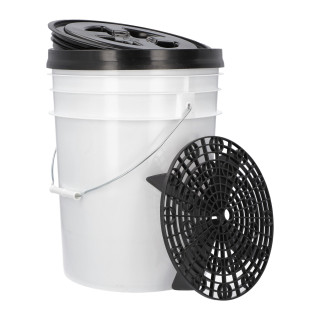 carparts.koeln Washing bucket 18.9 liters incl. dirt trap insert & screw lid black