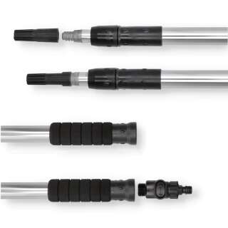 Telescopic aluminum handle with water flow  100 cm - 185 cm