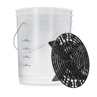 carparts transparent Bucket 20 Liter mit grit guard