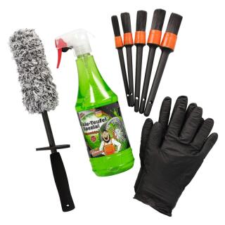FelgenSet mit Reiniger / Felgenbürste / Pinsel / Schutzhandschuhe