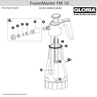GLORIA Schaumspr&uuml;her Foam Master FM10 - 1,0 Liter