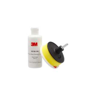 3M Glaspolitur Set 100 g mit Polierfilz & Stützteller Ø 75 mm