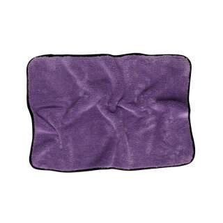 ProfiPolish Poliertuch Korea Super Plush lila / Satinrand schwarz 60 cm &times; 40 cm 550 g/m&sup2;