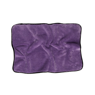 ProfiPolish polishing-towel Korea Super Plush purple / satinedge black 60 cm &times; 40 cm 550 gsm